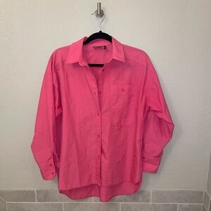 ASOS Barbie Pink Button Down Shirt
